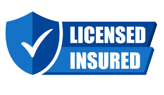 a blue and black logo